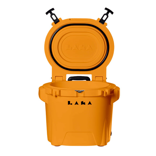 LAKA Coolers 30 Qt Cooler w/Telescoping Handle  Wheels - Orange [1086]