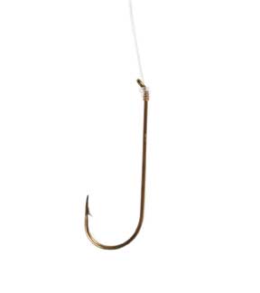 Eagle Claw Aberdeen Bronze Snelled Hook Size 1