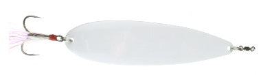 Nichols 6in Ben Parker Mini Magnum Flutter Spoon Snow 2.5oz