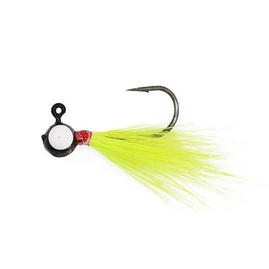 Leland Pop Eye Jig 1/64 2ct Black/Chartreuse