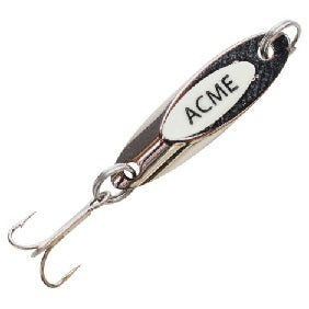 Acme Kastmaster Spoon w/Teaser Tail 3/8oz Chrome/White