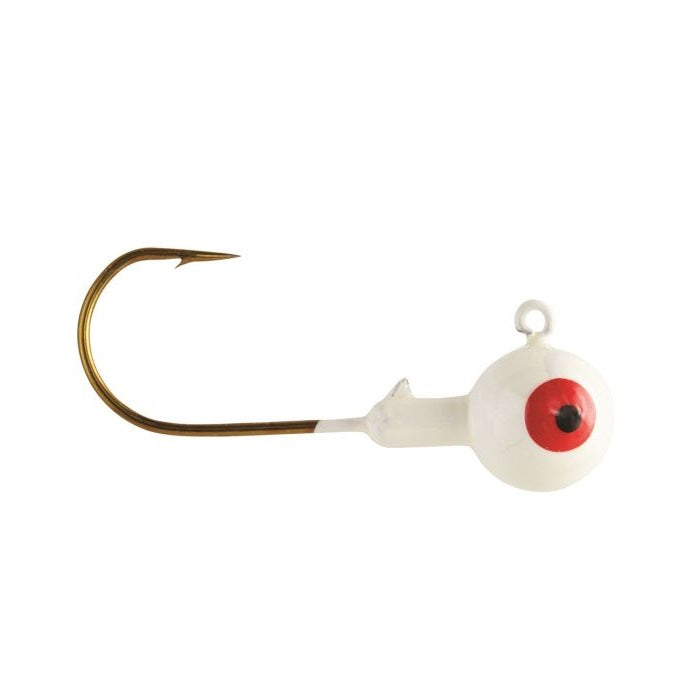 Eagle Claw Ball Head Jig 1/32 10ct White