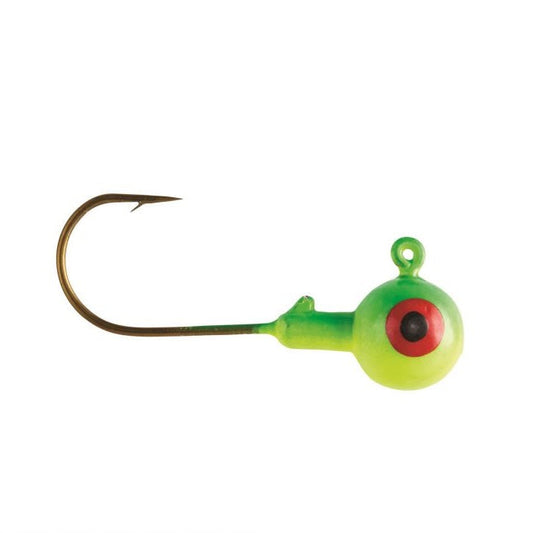 Eagle Claw Ball Head Jig 1/32 10ct Lime/Chartreuse