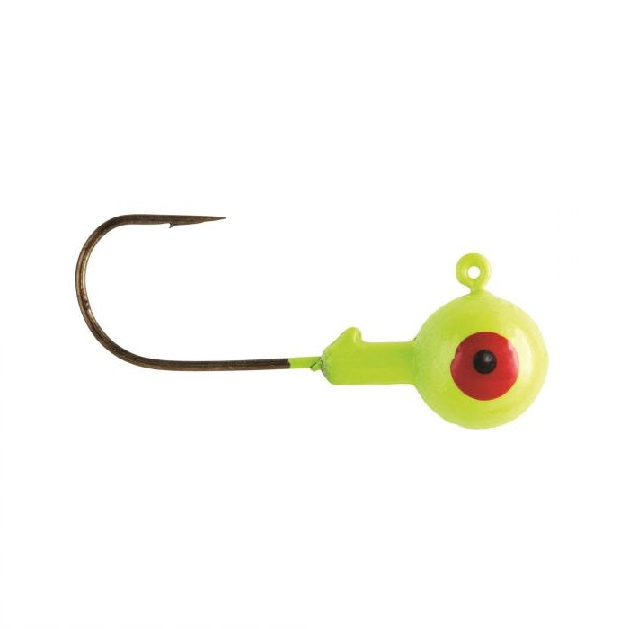 Eagle Claw Ball Head Jig 1/32 10ct Chartreuse