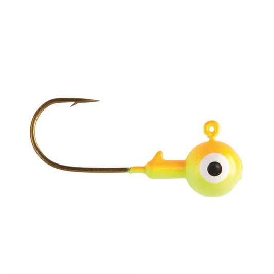 Eagle Claw Ball Jig Head 1/8 10ct Orange/Chart